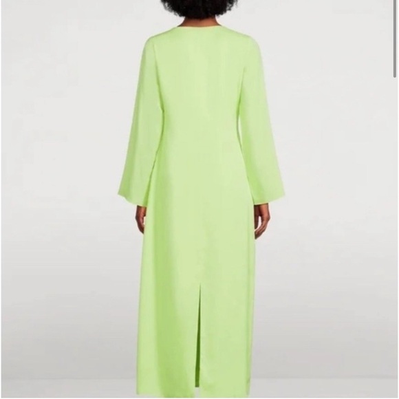 MARA HOFFMAN Naliyah V-Neck Maxi Dress Chartreuse Neon Green Bell Sleeve Size 10 - Picture 2 of 6